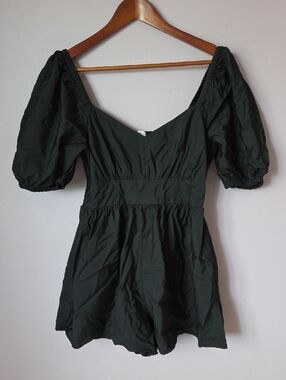 American Eagle Outfitters Black V-Neck Romper